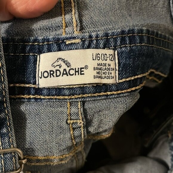 Jordache Jean Short Overalls 10/12 L - Picture 5 of 6
